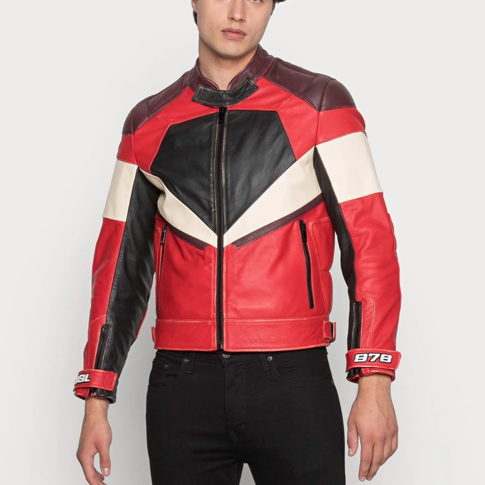 DIESEL Cherry Leather Biker Jacket